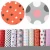 Import Polka Dot Pattern Printed Faux Synthetic Leather Sheets For DIY Crafts 4262 from China