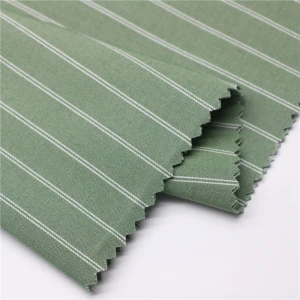 Polyester Fabrics Customized Stripe Comfortable Rayon Woven Fabric For Clothing