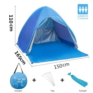 Pop Up UV Protection Beach Tent and Sun Shade Beach Sun Shelter