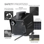 Portable Electric Ceramic Space Heater for Desk Office Home Garage