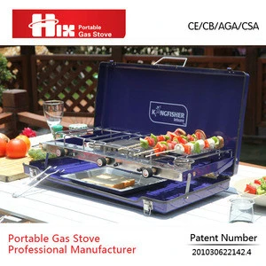 Portable foldaway 2 burner gas cooktop