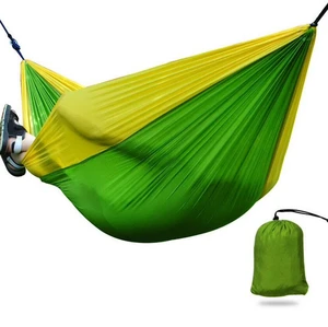 Portable Lightweight Parachute Nylon Hammock With Tree Straps For Backpacking Camping Travel Beach Garden Portable Hammock