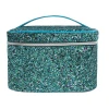 Portable Luxury Glitter Ladies Travel Makeup Case Bag Large Waterproof Cosmetic Bag with Logo Custom