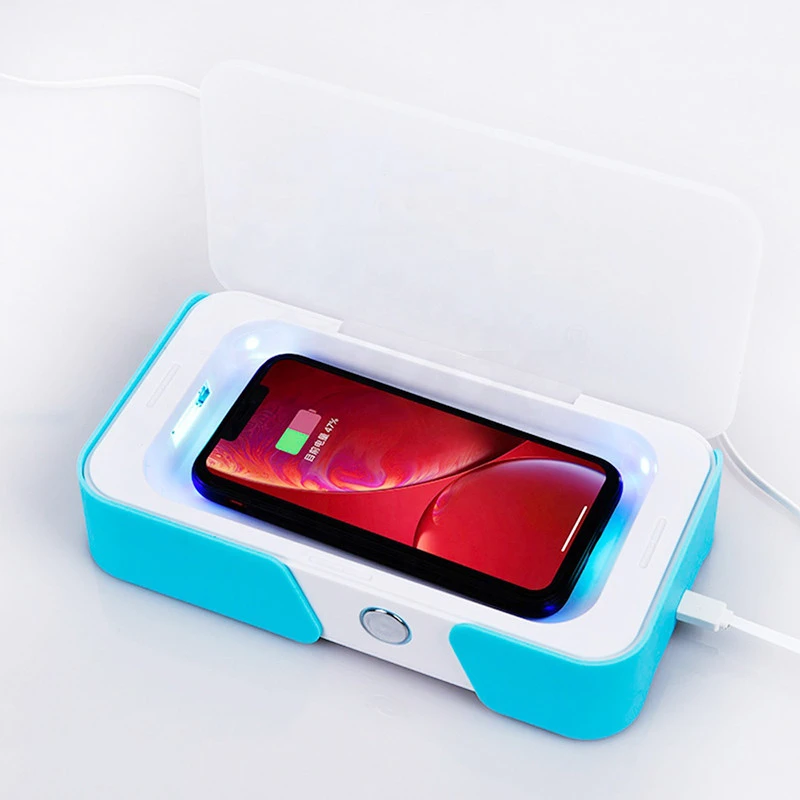 Portable wireless charger  led uv ozone sterilizer uv  box disinfection