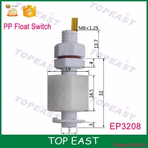 PP electronic water level sensor M8*32mm Magnetic float sensor water float switch sensor