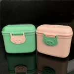 PP Plastic Food Grade Cartoon Pig Nose Baby Milk Powder Storage Box Food Snacks Container