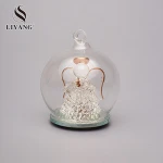 Praying angel shape glass ornament crafts ornaments European indoor living room