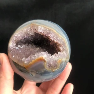 Precious decorative natural agate quartz amethyst geode crystal ball sphere chakra healing