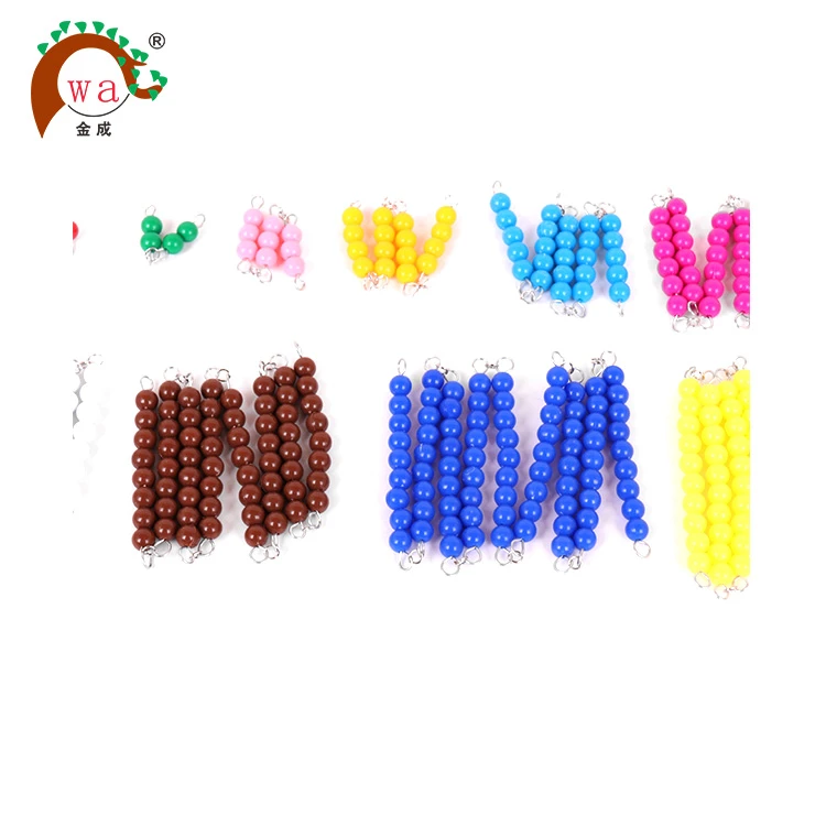 Preschool wooden toys teaching aids math montessori beads