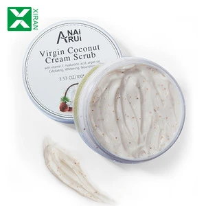 Private Label Natural Organic Whitening Coconut Scrub Cream Moisturizing Skin Face Scrub Exfoliating Coconut Body Scrub