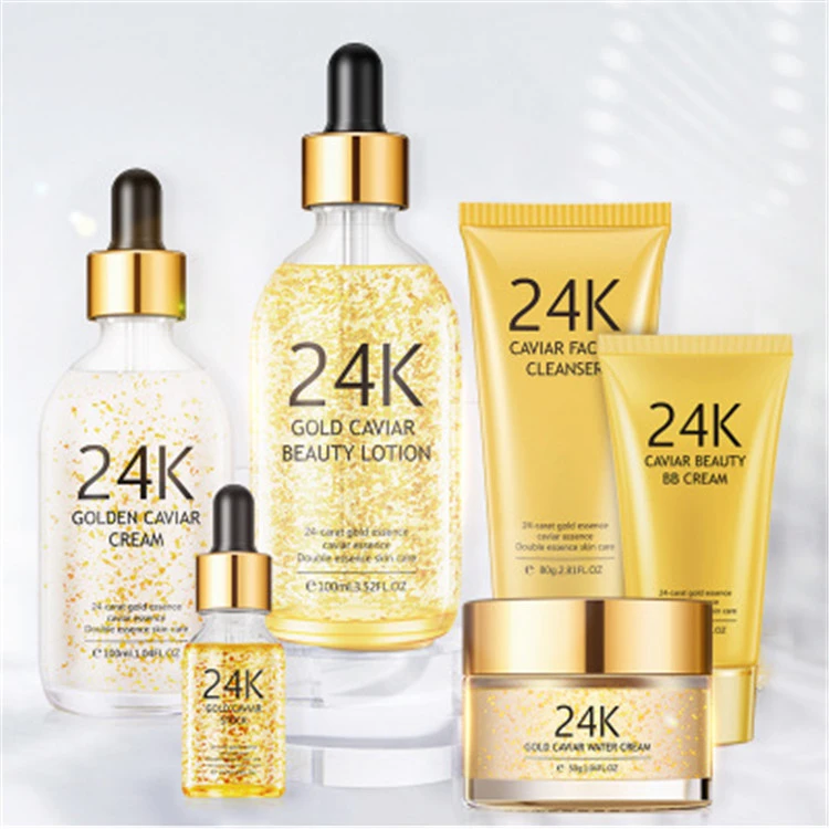 private label skin care gift set 24k gold caviar cosmetic skin+care+set