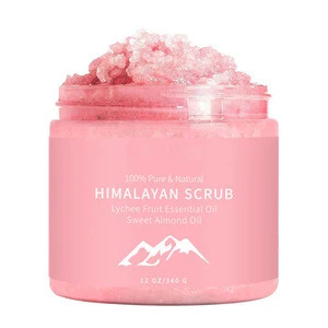 Privet Label Himalayan Pink Salt Body Scrub 340g 100% Pure Salt  Scrub Moisturizing Repair Skin