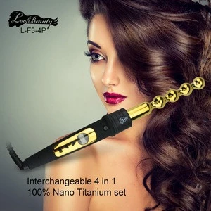 Pro +LCD +Hair Curler+ Automatic roller gold bling hair curling iron