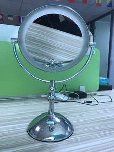 Professional LED Light Makeup Mirror 8 Inch Cosmetic Mirror Double Sided 1/3x Magnifying Bath Mirrors with light