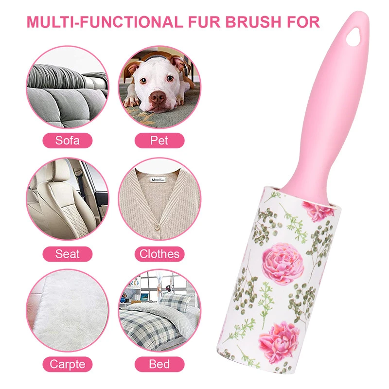 Professional Lint Sticking Roller colorful pet hair remove cleaning Mini Lint Roller custom lint brush