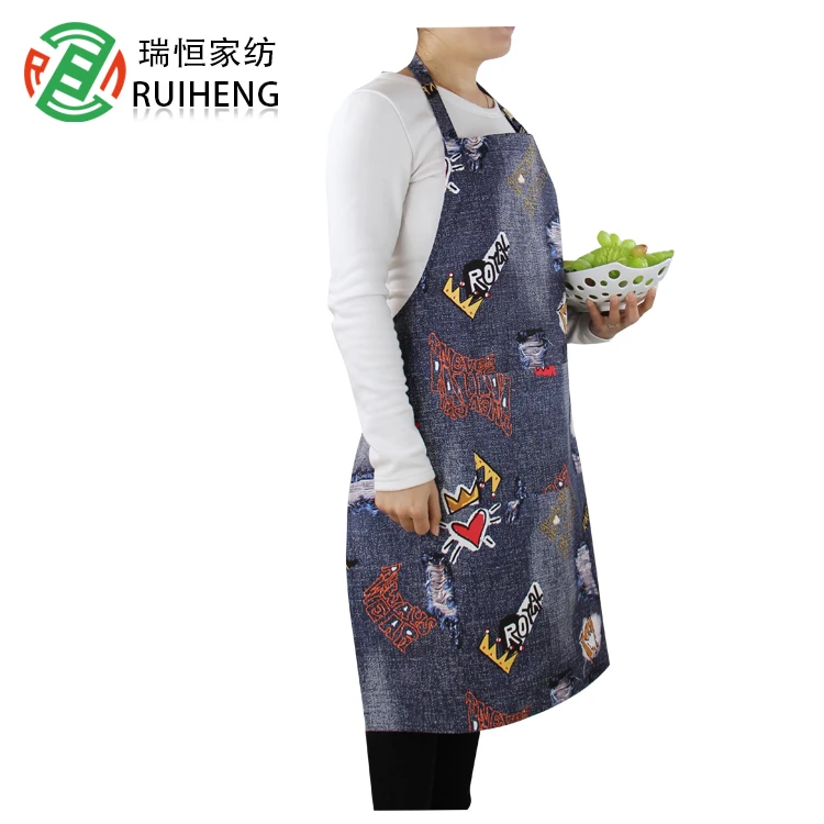 promotional colorful cotton and linen kitchen apron
