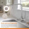 Proox 8003A BN Kitchen Faucet with Soap Dispenser Single Handle Brushed Nickel High Arc  Kitchen Sink Faucets with Deck Plate