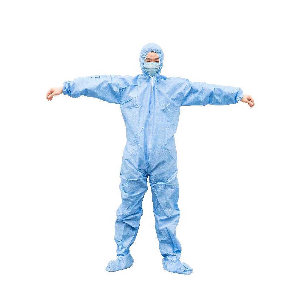 Protective Clothing Type 5/6 Ce Standard Disposable Microporous Coverall