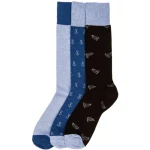 pure arrow sailboat designs 3 pairs pack cotton happy dress men business socks