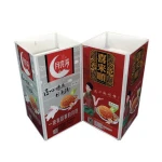 Pvc display for pastry board stand betel nut pine baby food biscuit snack