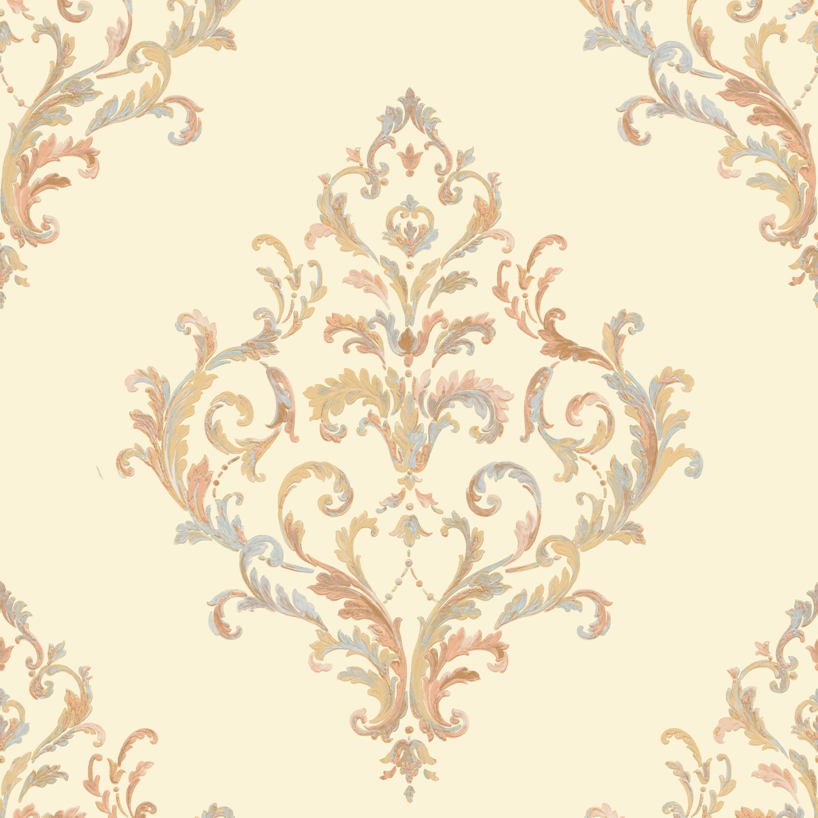 PVC Wallpaper Classic Wall Paper with Damask