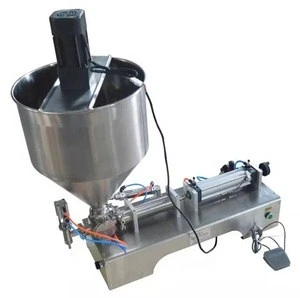 Quantitative Semi-automatic Liquid Food Horizontal Ball Valve Hopper Filling Machine for Paste Sauce Honey Water