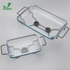Rectangle Borosilicate Glass Bakeware Dish With Warmer Candle Rack