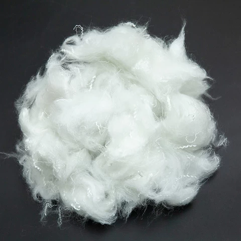 100% recycled solid polyester staple fiber PSF 1.4Dx38mm (White/Black)