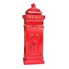 red free standing die cast aluminum mailbox post box letter box mail box letterboxes