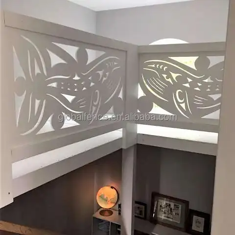 Buy Reilbu Modern Laser Cut Aluminium Handrail Systems Balcony Railing ...