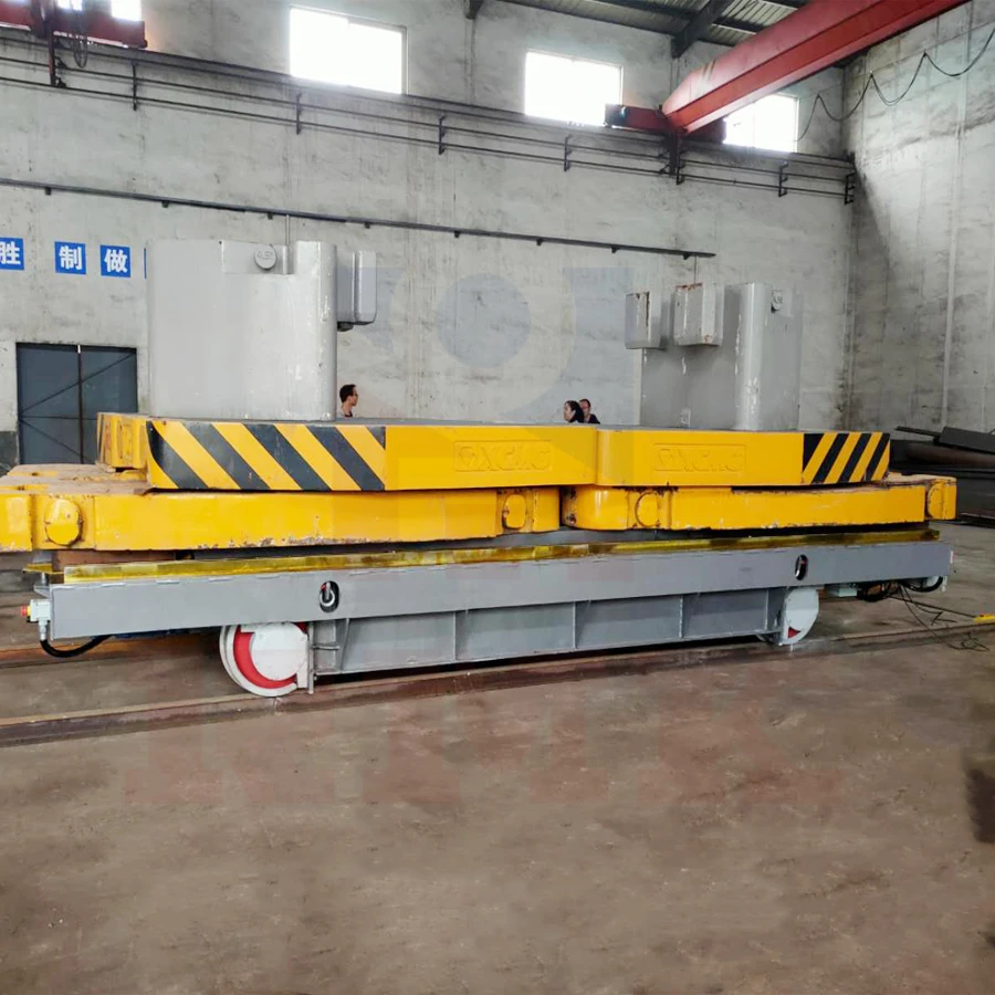 Remarkable 1-300 ton Customized Turbine plant used cargo handling on steel rail electric industrial transfer car