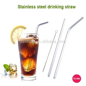 Reusable class stainless steel metal drinking straws