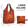 Reusable Grocery Shopping Bags Foldable Shopping Bags Grocery Tote with Attached Pouch Machine Washable Eco Friendly