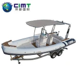 Rigid 6.8m waverunner with inflatable Tube RIB boat powered by jetski