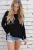 Round collar long-sleeved clothes women