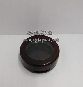 round plastic cosmetics compact powder case