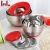 Import Round shape stainless steel mixing bowl set kitchen bowls mixing and plastic lid silicone mixing bowl with handle from China