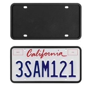 Rust Proof Rattle Proof Weather Proof USA Standard Silicone License Plate Frame