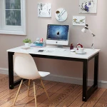 rustic steel simple laptop office desk top stainless