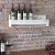 Import Rustic Whitewashed Wood Wall-Mounted Wine Rack with Bottle & Glass Holder from China