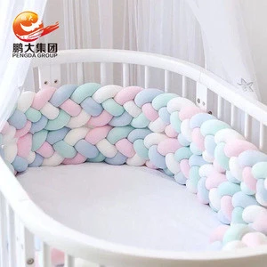 safe breathable knot protector pads kids bed surround knotted braided infant mesh baby crib bumper