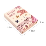 School supplies wild leopard self-stick note pads and bookmarks, office stationery foldable sticky notes set