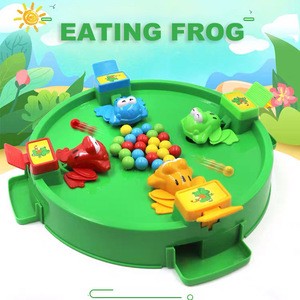 scramble for peas eco friendly material crazy eating frogs toy from china factory  eating beans Feeding Hungry frogs games