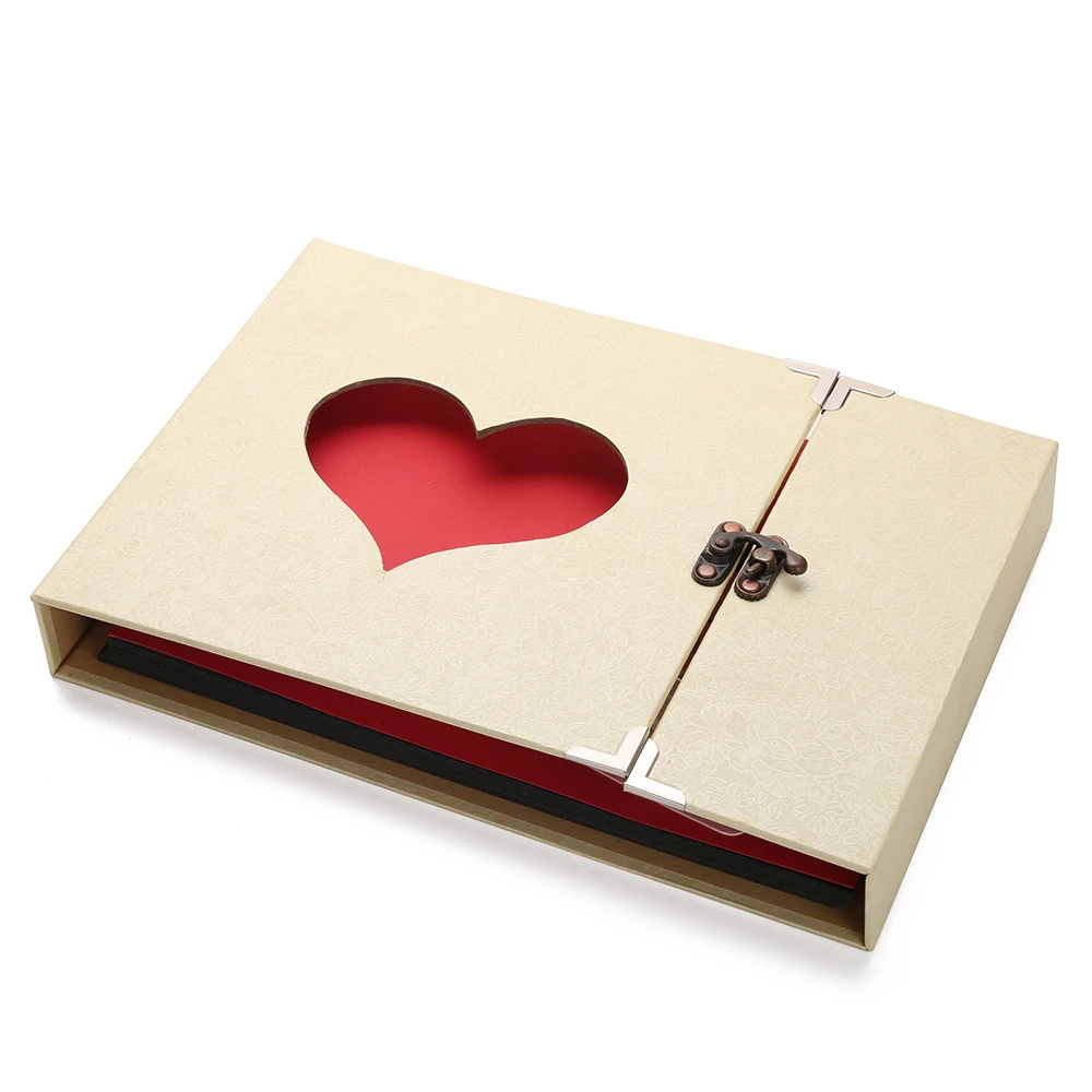 Seaygift 2020 wholesale souvenir leather scrapbook photo album a4 size stamp scrapbook album with box for gift