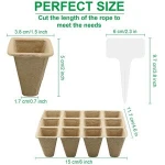Seed Starter Tray Kit, Peat Pots for Seedlings Cell Organic Biodegradable Plant Starter Trays for Vegetable & Flower