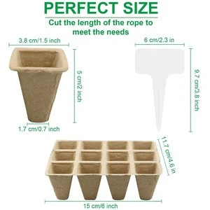 Seed Starter Tray Kit, Peat Pots for Seedlings Cell Organic Biodegradable Plant Starter Trays for Vegetable &amp; Flower