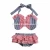 Import Seersucker bikini children swimsuit ruffled smocking girl beachwear baby summer swimwear with ruffle design from China