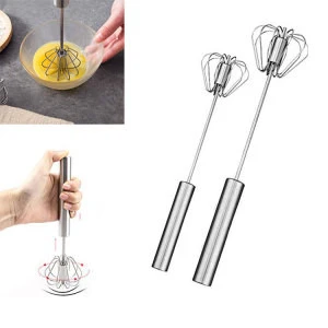 Semi-automatic Stainless Steel Egg Beater Mixer For Kitchen Rotary Handheld Egg Whisk Paste Cream Mixer Tool egg stirring