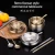 Import Serving Stainless Soy Sauce Dish Stainless Steel Soup Korean Double Layer Dish Kimchi Plate Sushi Dipping Bowls from China