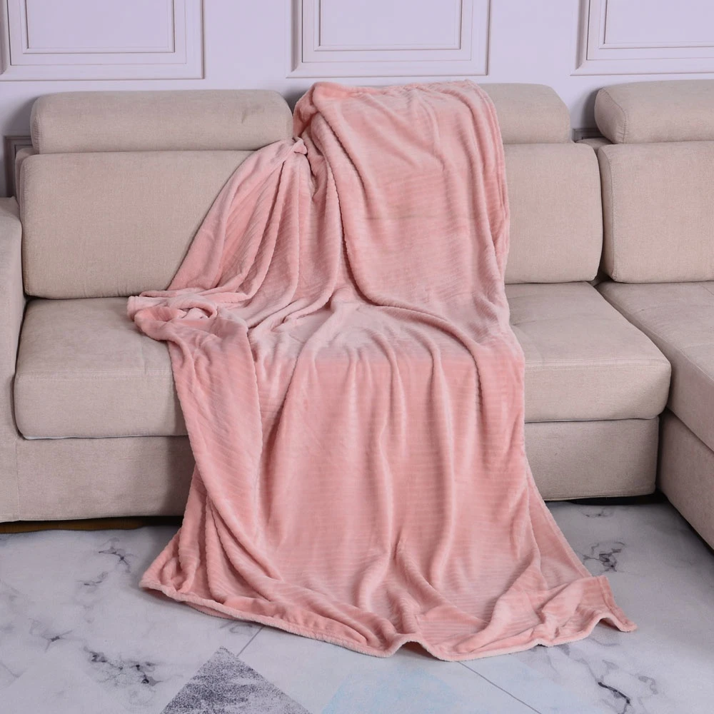 Shinnwa solid pink frazada polar coral fleece flannel blanket